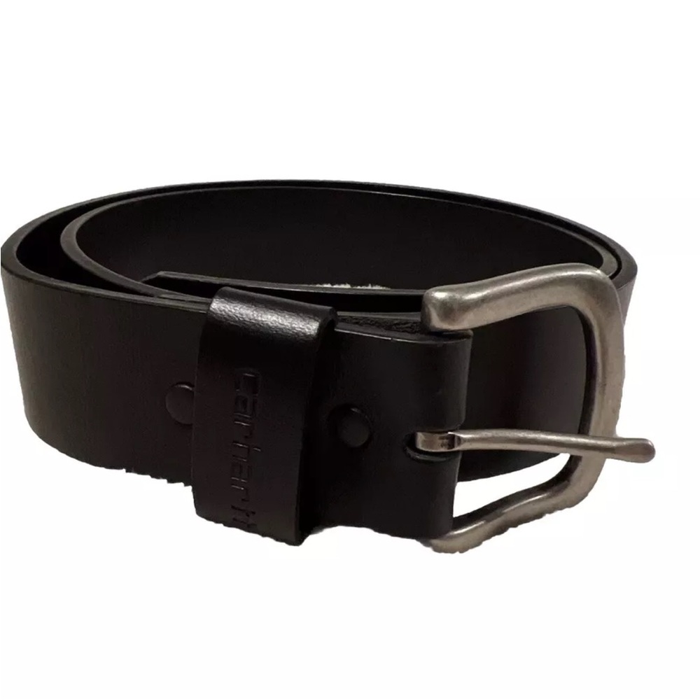 Carhartt Journeyman Belt Black 34 Full Grain Leather Career Minimalist NWT - Picture 1 of 16